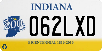 IN license plate 062LXD