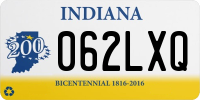 IN license plate 062LXQ