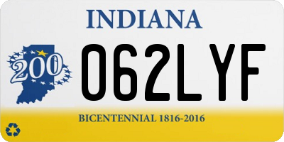 IN license plate 062LYF
