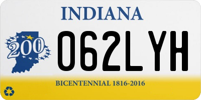 IN license plate 062LYH