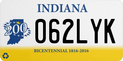 IN license plate 062LYK
