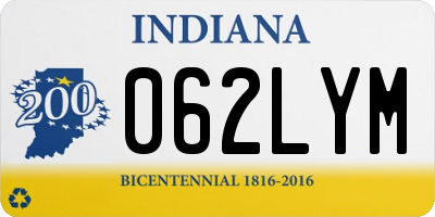 IN license plate 062LYM