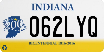 IN license plate 062LYQ