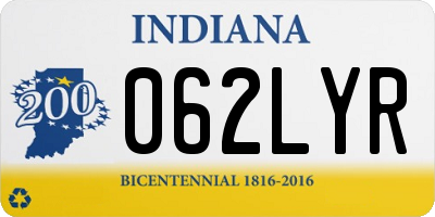 IN license plate 062LYR