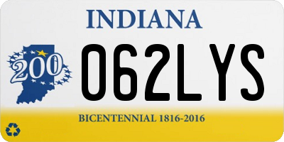 IN license plate 062LYS