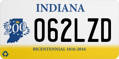 IN license plate 062LZD