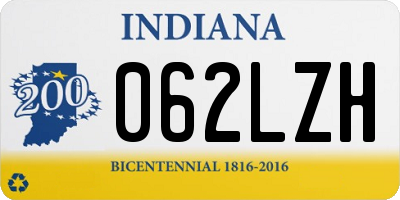 IN license plate 062LZH