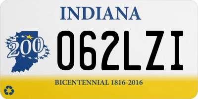 IN license plate 062LZI