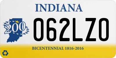 IN license plate 062LZO