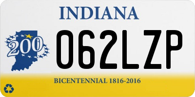 IN license plate 062LZP