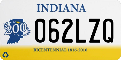 IN license plate 062LZQ