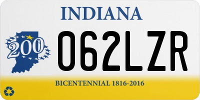 IN license plate 062LZR
