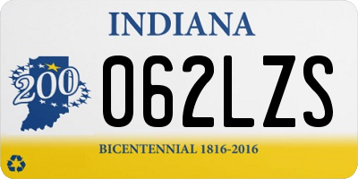IN license plate 062LZS
