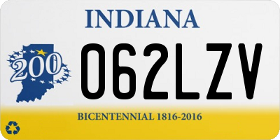 IN license plate 062LZV
