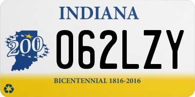 IN license plate 062LZY