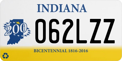 IN license plate 062LZZ