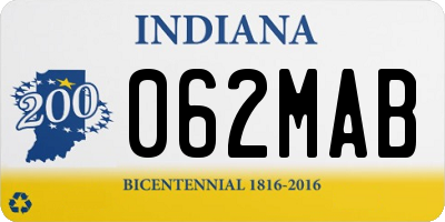IN license plate 062MAB
