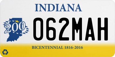 IN license plate 062MAH