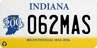 IN license plate 062MAS