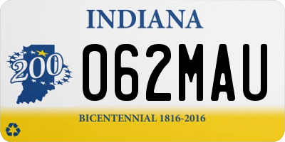 IN license plate 062MAU