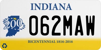 IN license plate 062MAW