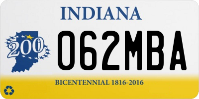 IN license plate 062MBA