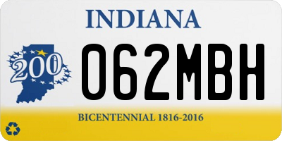 IN license plate 062MBH