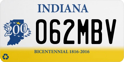 IN license plate 062MBV