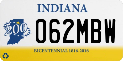 IN license plate 062MBW
