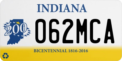 IN license plate 062MCA