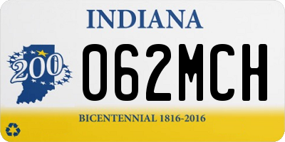 IN license plate 062MCH