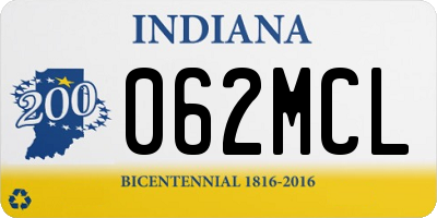 IN license plate 062MCL