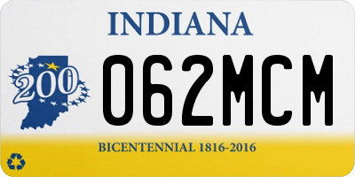 IN license plate 062MCM