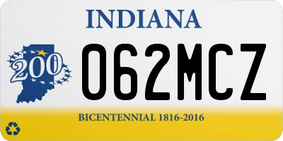 IN license plate 062MCZ