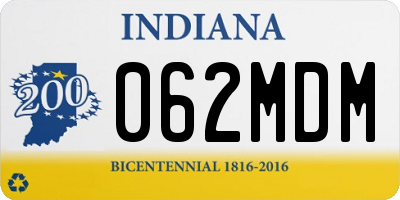 IN license plate 062MDM