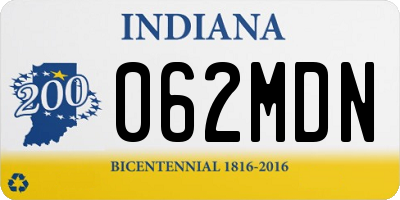 IN license plate 062MDN