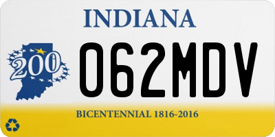 IN license plate 062MDV