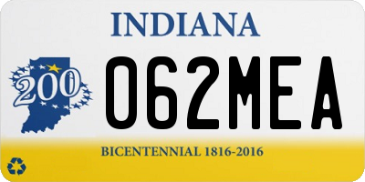 IN license plate 062MEA
