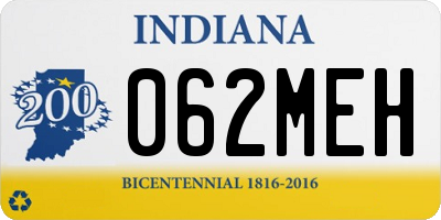 IN license plate 062MEH