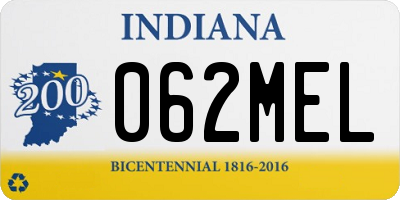 IN license plate 062MEL