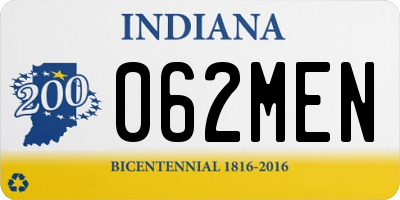IN license plate 062MEN