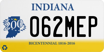IN license plate 062MEP