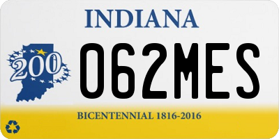 IN license plate 062MES