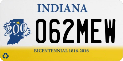 IN license plate 062MEW