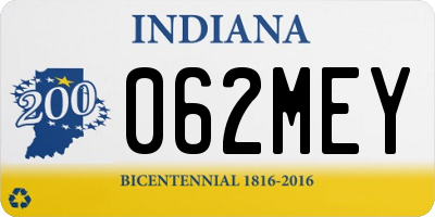 IN license plate 062MEY