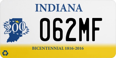 IN license plate 062MF