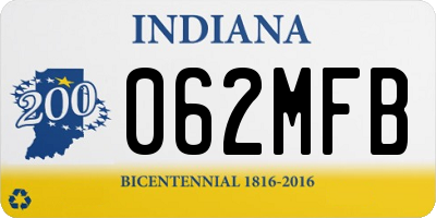 IN license plate 062MFB