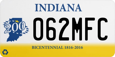 IN license plate 062MFC