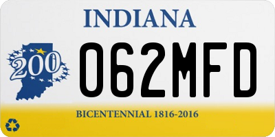 IN license plate 062MFD