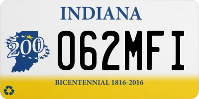 IN license plate 062MFI